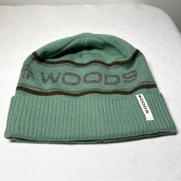 WOODS Green Knit Hat Toque. Like new. - Picture 1 of 4